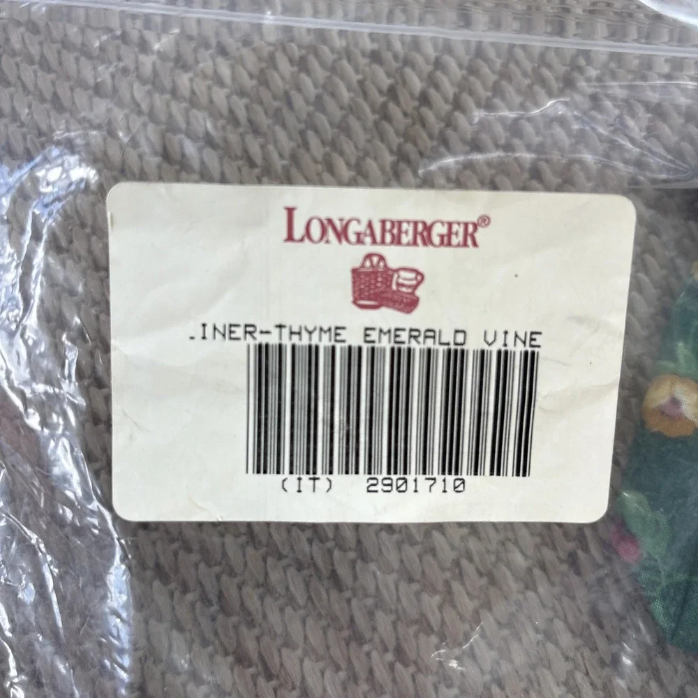 Longaberger Thyme Liner Emerald Vine 2901710